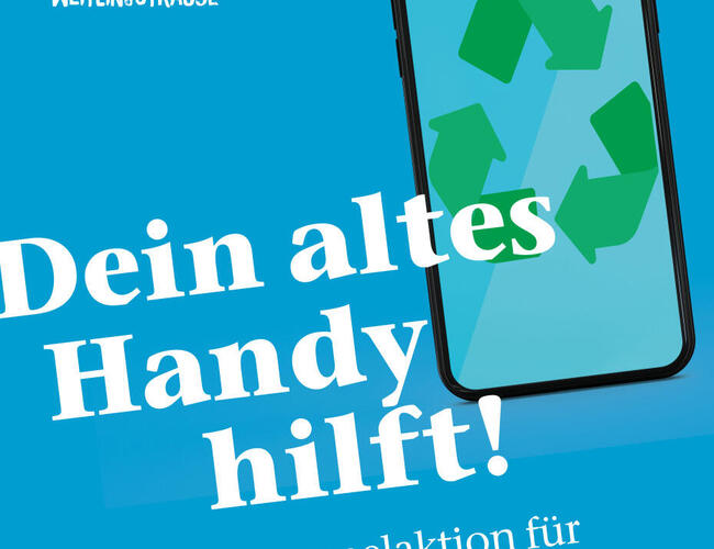 Aufruf zum Spenden des alten Handys