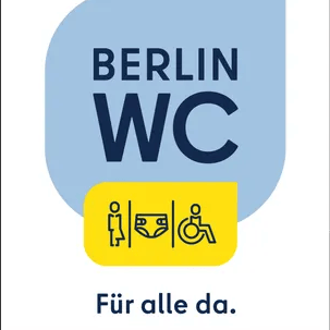 Ein Logo auf dem steht: "Berlin WC für alle da."