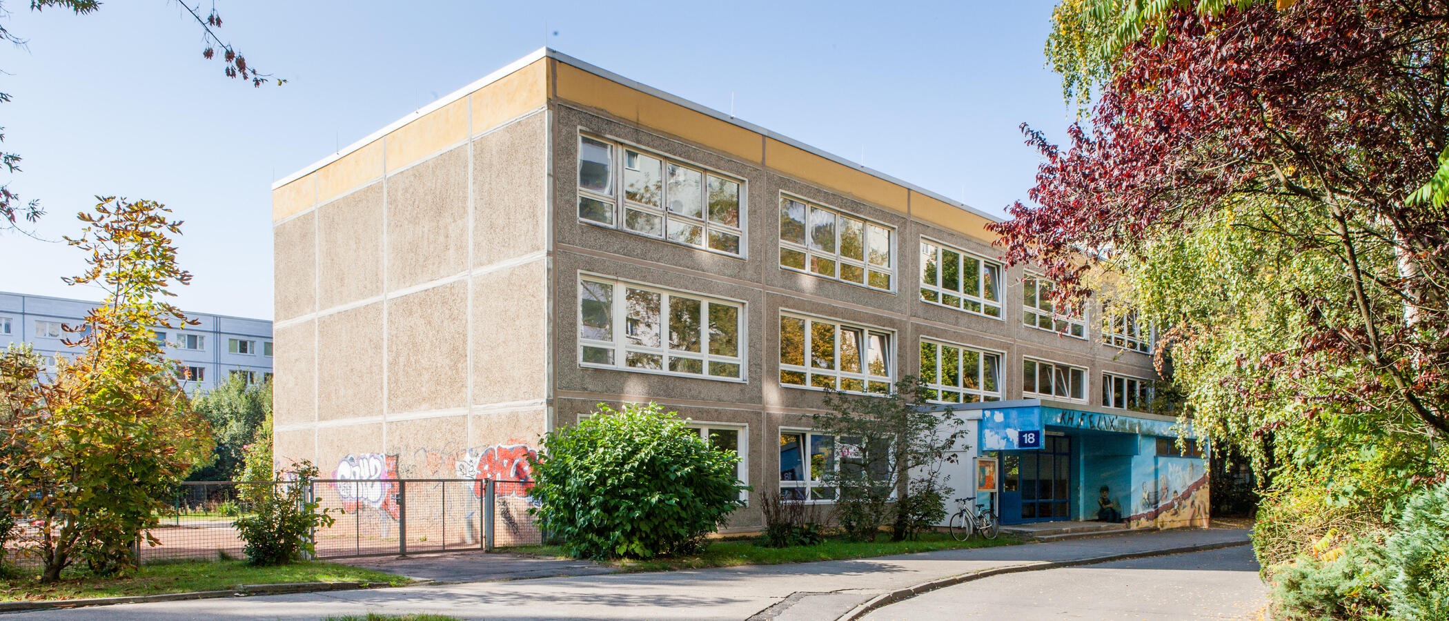 Foto Außenansicht Gebäude Kita Zühlsdorfer Straße