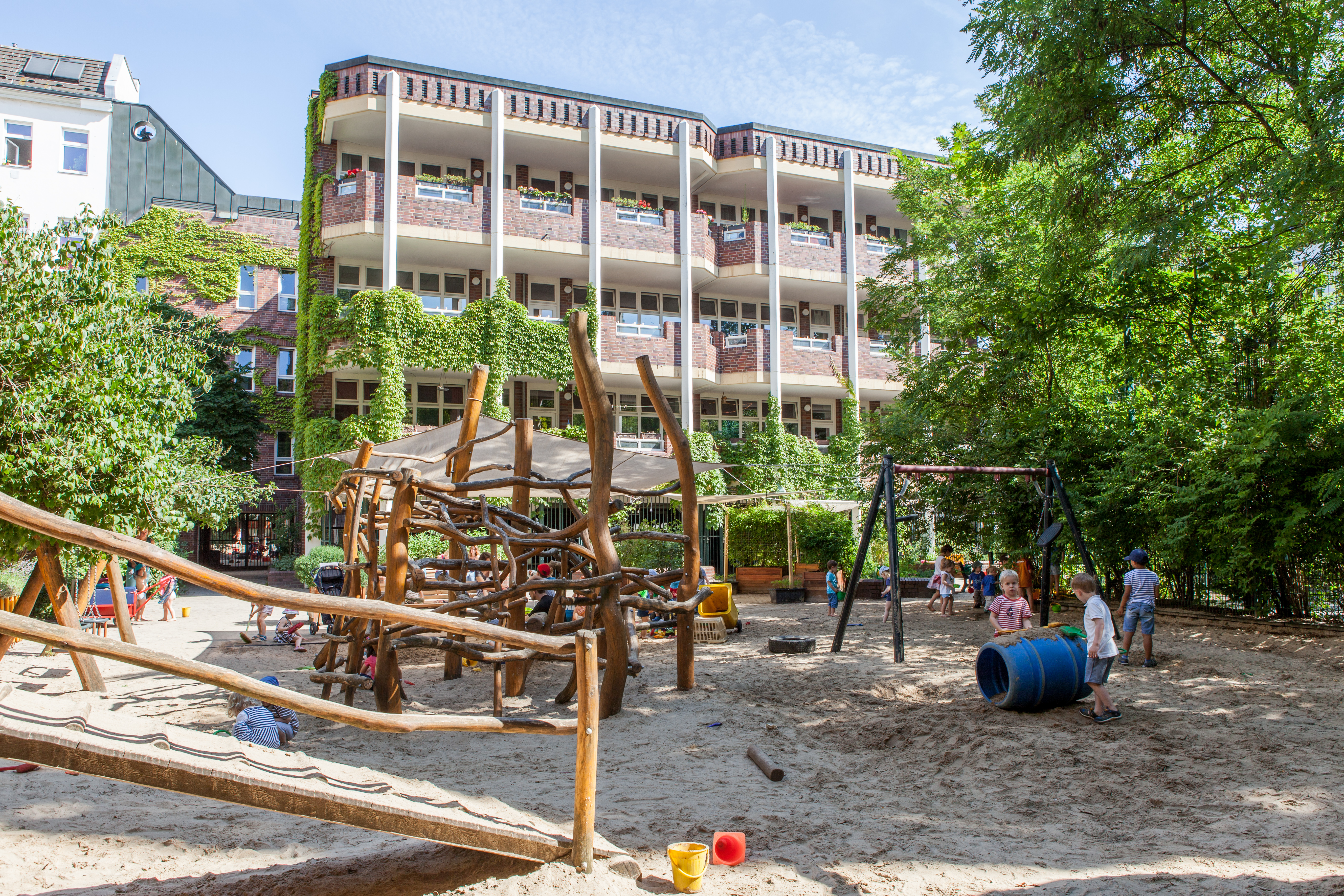 Foto Außenbereich Spielplatz Kita Sponholzstraße