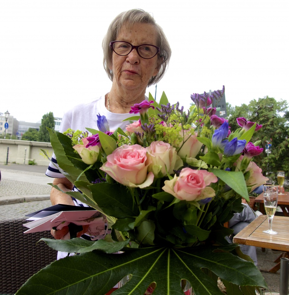 Jutta Witt an ihrem 80. Geburtstag