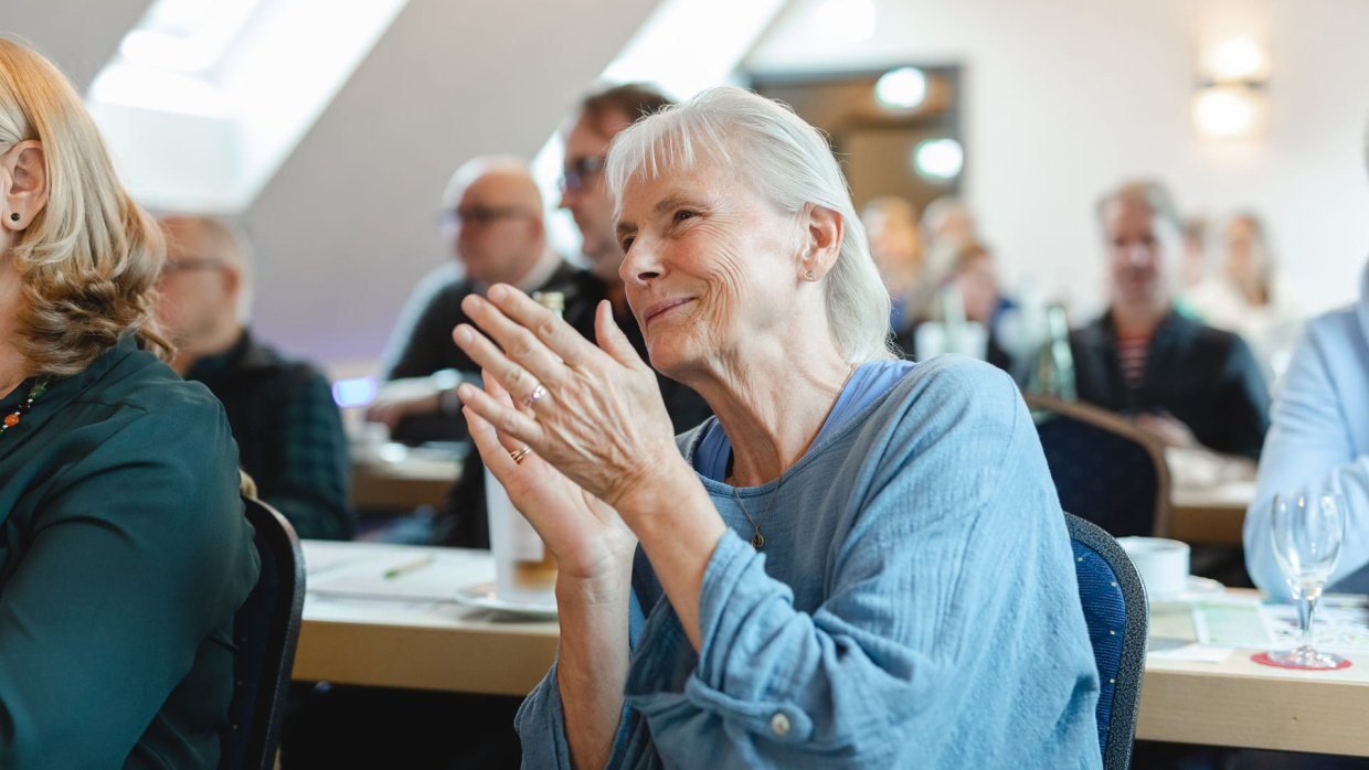 Auf der Mitgliederversammlung des Humanistischen Verbandes Berlin-Brandenburg 2023